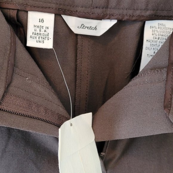 NWT Talbots Straight leg taupe trouser - Picture 3 of 3